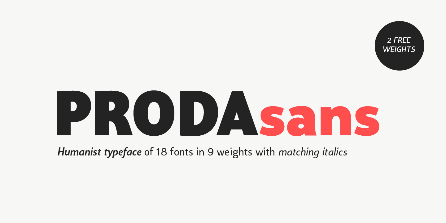 Пример шрифта Proda Sans